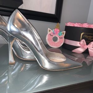 Silver Chrome Defile Dior Pumps